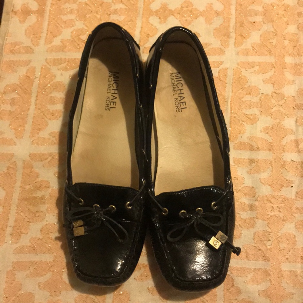 Michael Kors || Black Leather Loafers